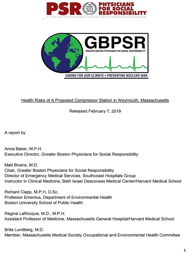 Gbpsr Report Weymouth Compressor Station