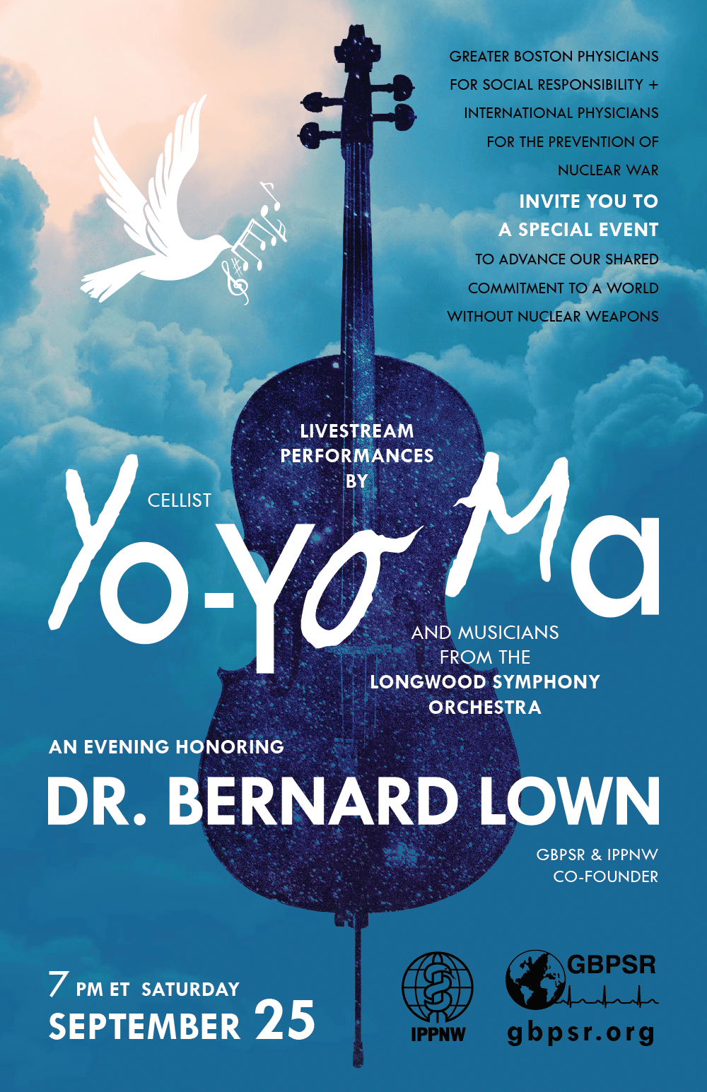 Livestream Performance by Yo-Yo Ma. An Evening Honoring Dr. Bernard Lown